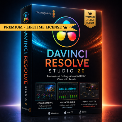 Professional Media Creation Pack | DaVinci Resolve Studio 20 + CapCut Pro + CorelDRAW 2026