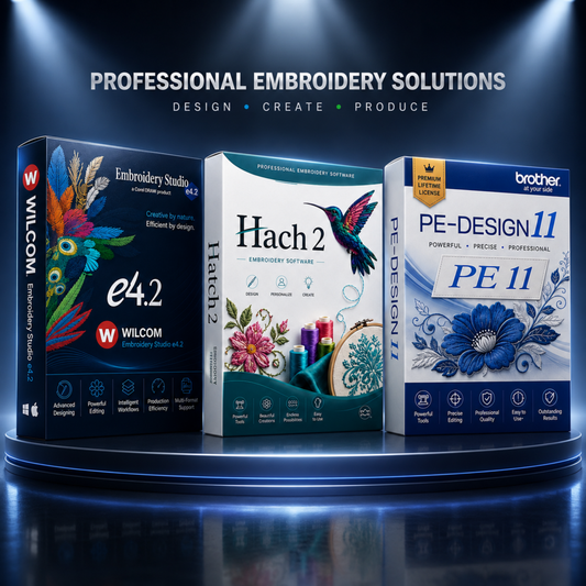 Embroidery Software Pack | Wilcom e4.2 + Hatch 2 + PE-Design 11