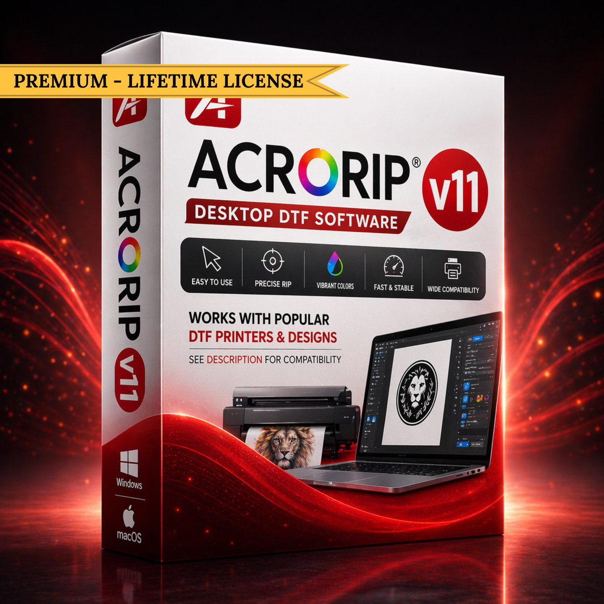 Professional DTF Printing Pack | SAi Flexi 22 + ACRORIP v11 + CorelDRAW 2026