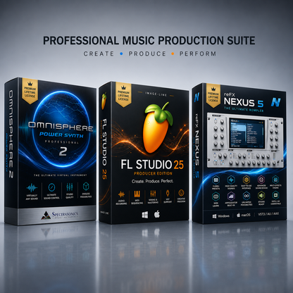 Music Production Software Pack | FL Studio 25 + Nexus 5 + Omnisphere 2