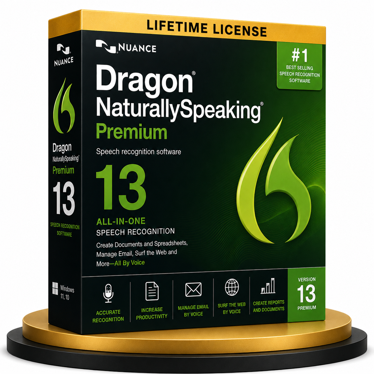 Nuance Dragon NaturallySpeaking Premium 13 Lifetime License (Instant Download)