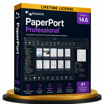 Nuance PaperPort Professional 14.6 Lifetime License (Instant Download)